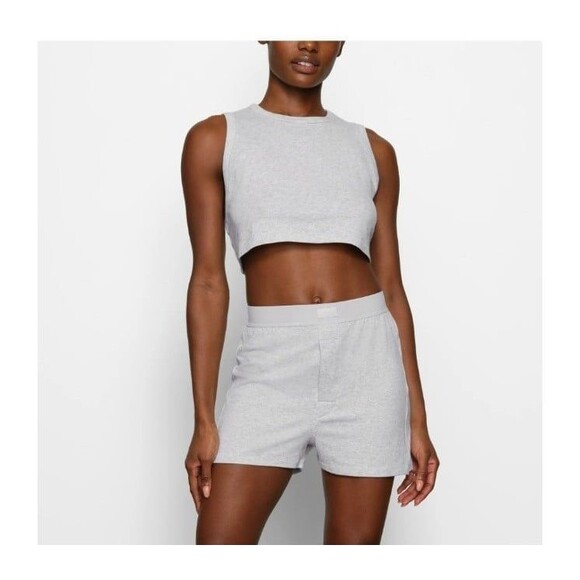 SKIMS Boyfriend Loose Boxer Shorts L - Picture 1 of 8